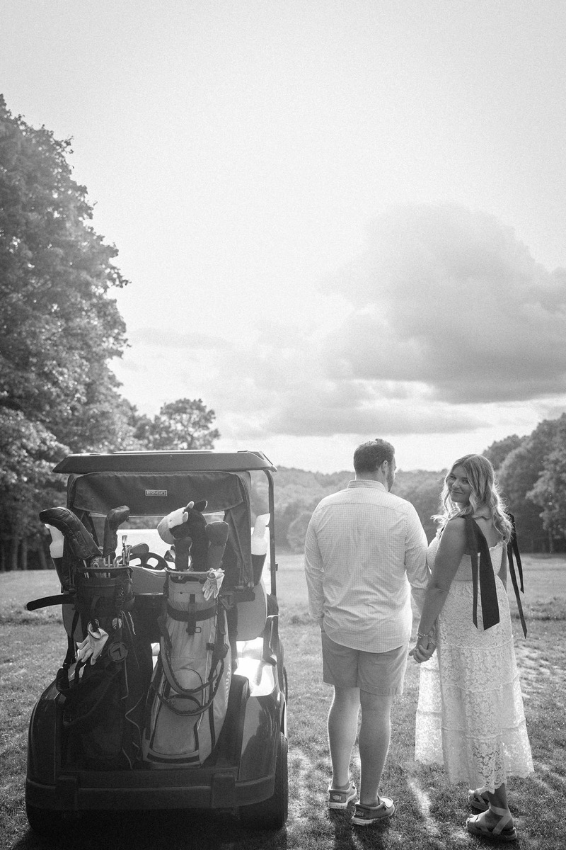 James and Hannah Brooke holding hands